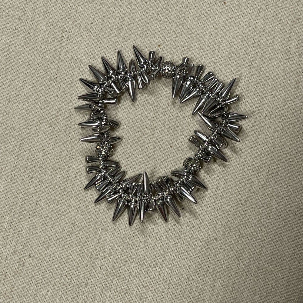 Silver spike bracelet